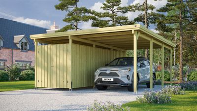 Carport -  607 - 316 x 115 cm - remise intégrée 9,80 m² Livraison gratuite domicile WEKA