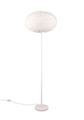 Lampadaire E27 Furry fourrure blanc 10W -REALITY