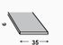 Profilé plat acier laminé 35 x 6 mm 1 m CQFD