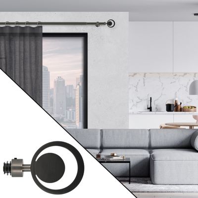 Embout déco atrium à visser en métal diam 20 mm Finition Gun foncé - MOBOIS