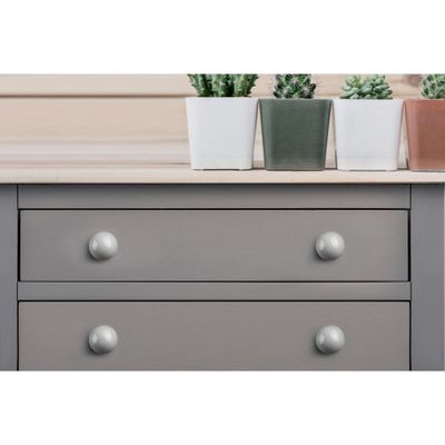 Bouton de meuble boule gris diamètre 29 mm REI