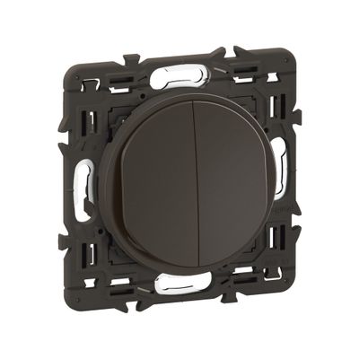 Bouton poussoir double encastrable Noir - Céliane LEGRAND