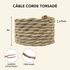 Câble électrique tissu torsadé corde 3m - TIBELEC