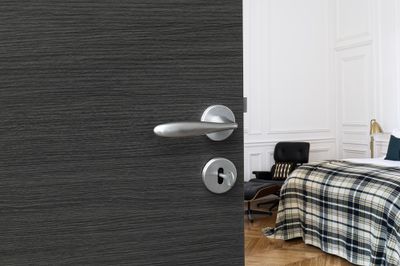 Rosaces rondes 50 mm trou de clé chrome satiné par 2 FROSIO