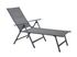 Lit de soleil  CIRO aluminium grey et toile grise PROLOISIRS Livraison à domicile incluse