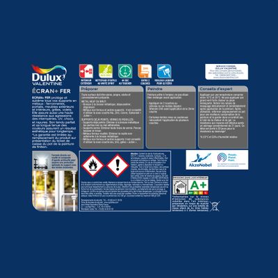 Peinture Ecran+ Fer  Brillant Blanc 250 mL - DULUX VALENTINE