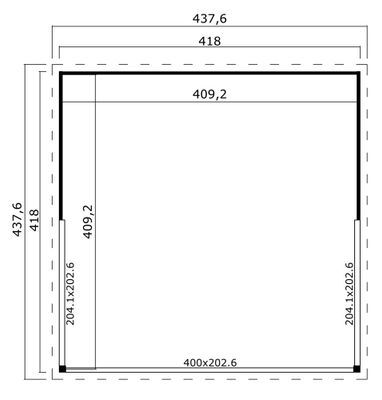 Abri de jardin en bois Domeo 5 16,74 m² LASITA MAJA Livraison à domicile incluse
