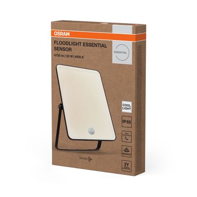 Projecteur extérieur LED détecteur de mouvements Foodlight noir IP65 4500 lumens blanc neutre - OSRAM
