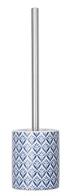 Brosse WC céramique et métal bleu Lorca WENKO