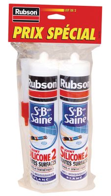 Mastic Silicone Salle de Bain Saine Blanc 280 ml par 2RUBSON