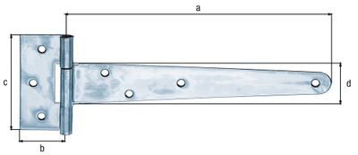 Penture anglaise 250 mm zinguée ALBERTS