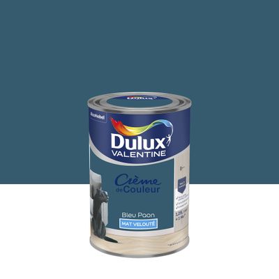 Peinture Crème de Couleur Bleu Paon mat 1,25 L- DULUX VALENTINE