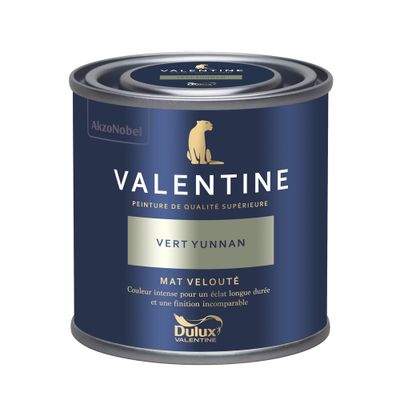 Peinture Valentine Mat Velouté Vert Yunnan 125 mL - DULUX VALENTINE