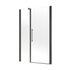 Porte de douche pivotante 140x192 cm profilé noir verre transparent 5 mm New Style - SCHULTE