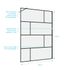 Paroi de douche à l'italienne 140x195 cm profilé noir verre transparent 5 mm Bricks - AURLANE