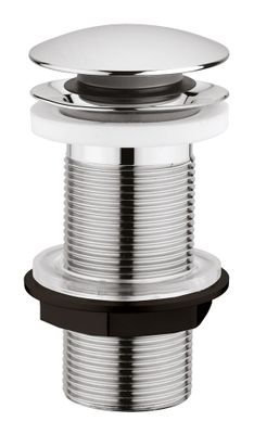 Bonde de lavabo clic-clac sans trop-plein chrome 100 mm ROUSSEAU SANITAIRE