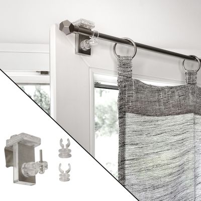 Support à clipser pour tringle de vitrage Finition Chromé par 2 - MOBOIS