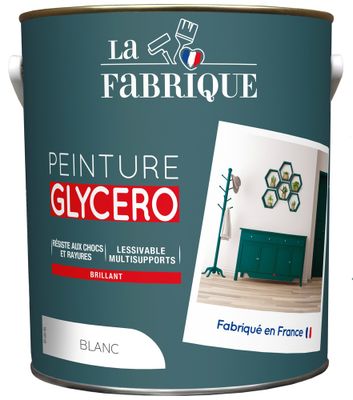 Peinture glycero Blanc brillant 2,5 L - LA FABRIQUE