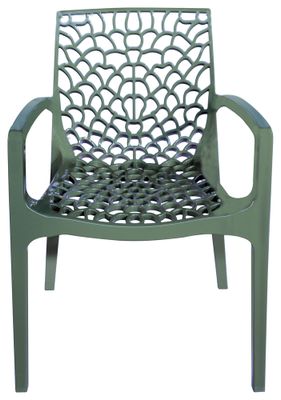 Fauteuil de jardin GRUVYER polypropylène vert laurier - GRANDSOLEIL
