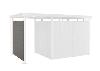 Paroi d'auvent pour abri de jardin AVANTGARDE A1 GRISQUARTZ 1PORT 2,96m² BIOHORT Livraison à domicile incluse