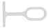 Support de barre de penderie ovale L 55 mm 30 x 15 mm Finition blanc par 2 - MOBOIS