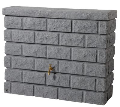 Récupérateur d'eau de pluie - Réservoir mural Rocky - 400 litres gris granit - GRAF