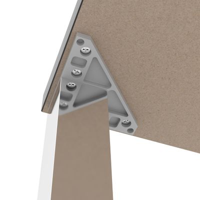 Pied carré réglable hauteur 100 mm aluminium REI