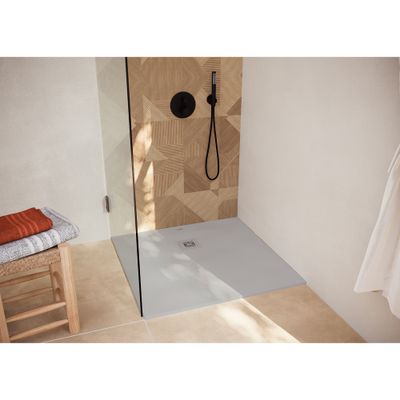 Receveur de douche 80x80 cm résine gris mat Econova - DURAVIT