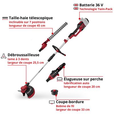 Outil multifonction sans fil GE-LM 36/4 en 1 EINHELL