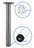 Pied de table basse rond gris aluminium diamètre 30 x 250 mm