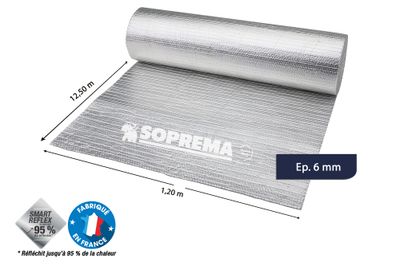 Isolant mince Thermo réflecteur DUOREFLEX 12,5 x 1,2 m SOPREMA®