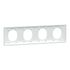 Plaque de finition 4 postes horizontale blanc - Ovalis SCHNEIDER ELECTRIC