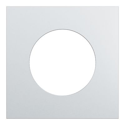 Plaque de finition 1 poste Odace 2025 Métal  effet aluminium / noir - SCHNEIDER ELECTRIC