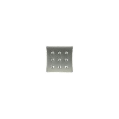 Bouton de meuble carré Golf nickel satiné 20 x 20 mm REI