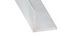 Cornière égale aluminium anodisé argent brillant 10 x 10 x 1,5 mm 2,50 m CQFD