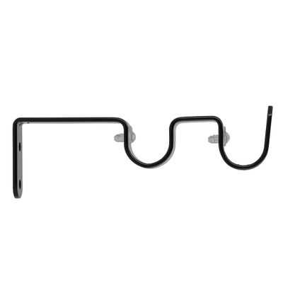 Support ouvert double en métal diam 20 mm Finition Noir brillant par 2 - MOBOIS