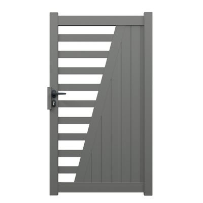 Portillon aluminium PIVOINE l.1,00 x H.1,78 m gris alu GARDEN GATE