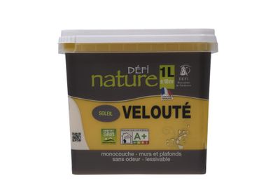 Peinture naturelle murale Soleil velours 1 L - DEFI NATURE