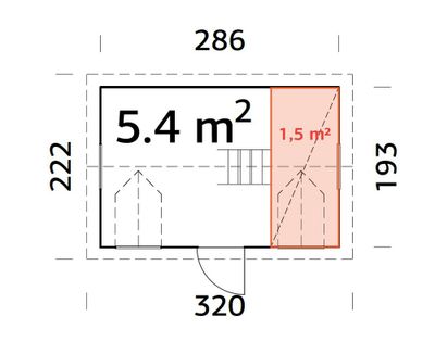 Maisonnette  pour enfant Bois Naturel  Marie 5,4m2 Livraison à domicile incluse