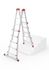 Echelle pliable multifonction télescopique 4 x 5 échelons 4,80 / 5,70 m ProfiStep Multi aluminium - HAILO