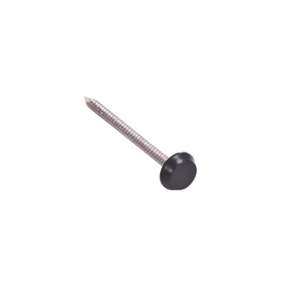 Boite 100 pointes inox tête PVC gris anthracite 1092 pour planche de rive - DECEUNINCK