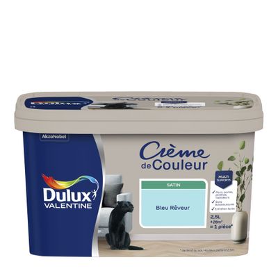Peinture Crème de Couleur Bleu Rêveur satin 2,5 L - DULUX