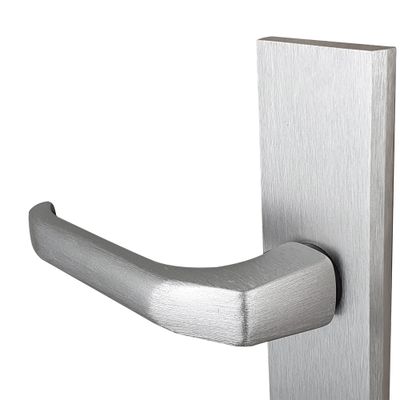 Poignées de porte sur plaques à cylindre sécurité Odin argent ALPERTEC