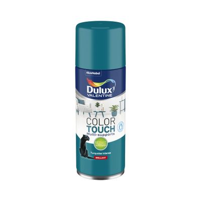Bombe de peinture Color Touch turquoise intense brillant 400 mL - DULUX VALENTINE