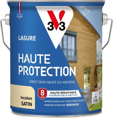 Lasure Haute Protection 8 ans satin incolore 2,5 L  - V33