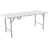 Table de jardin pliante blanc acier et matière recyclée 180 x 74 x 74 cm - RONDY