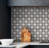 Mosaïque mur intérieur effet carreaux ciment noir/blanc 30,2 x 30,2 cm vendu à l'unité SAS MAT INTER