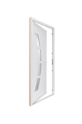 Porte d'entrée Vienne pvc blanc poussant gauche 215 X 90 cm CLOSY