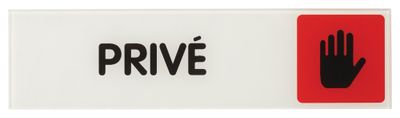 Plaque signalétique adhésive Privé 170 x 45 mm THIRARD