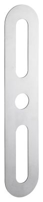 Plaque de propreté 60 x 302 mm arrondie inox brossé THIRARD